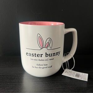NEW Easter Bunny Mug “Follow Him He Has The Good Stuff”
